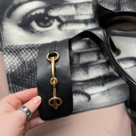 Gucci Ursula Leather Horse Bit Ankle Strap Heels - Picture 13 of 13